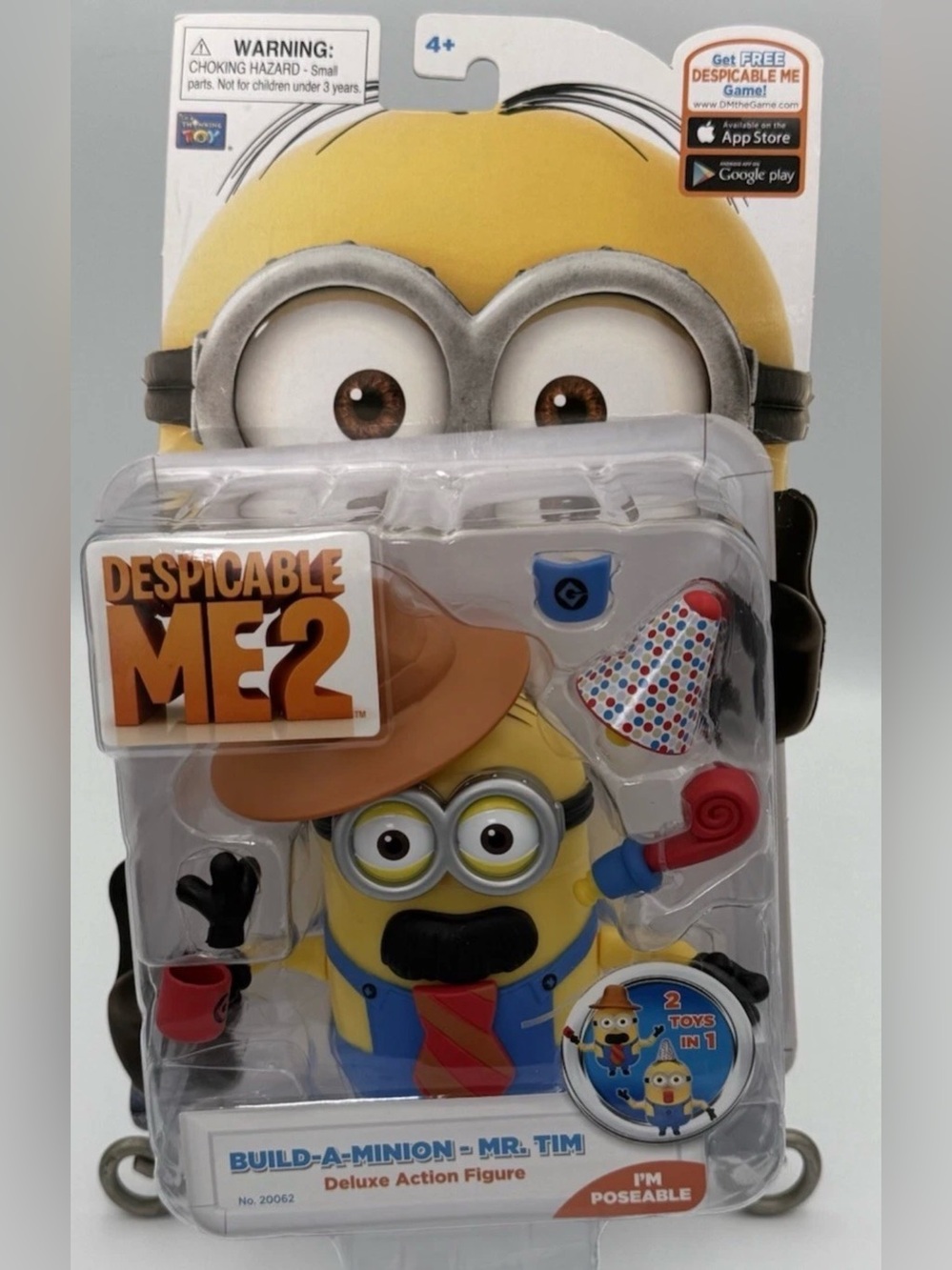 Despicable Me Build A Minion - Mr. Tim Action Figure - Sealed Package 5"T RARE